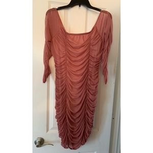 Mauve Off the Shoulder Dress